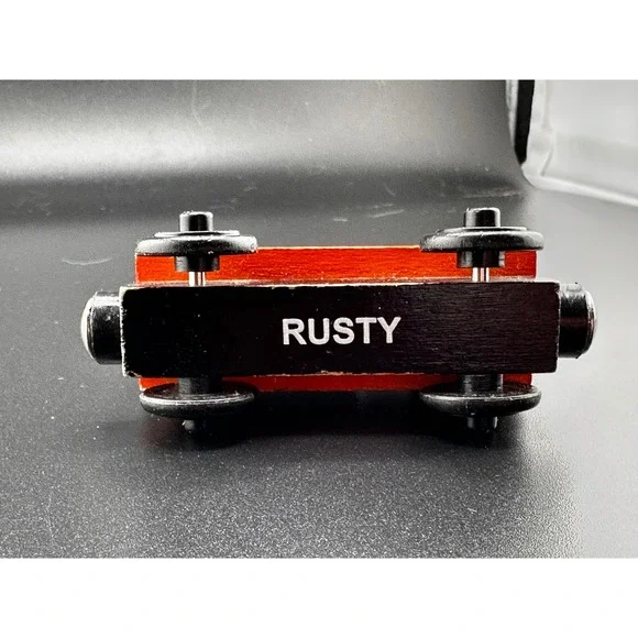 Thomas Wooden Railway Rusty Diesel Train Vtg 2003 Gullane Limited Edition Orange - Picture 6 of 12